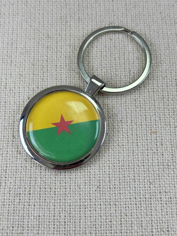 French Guiana Flag Keyring 