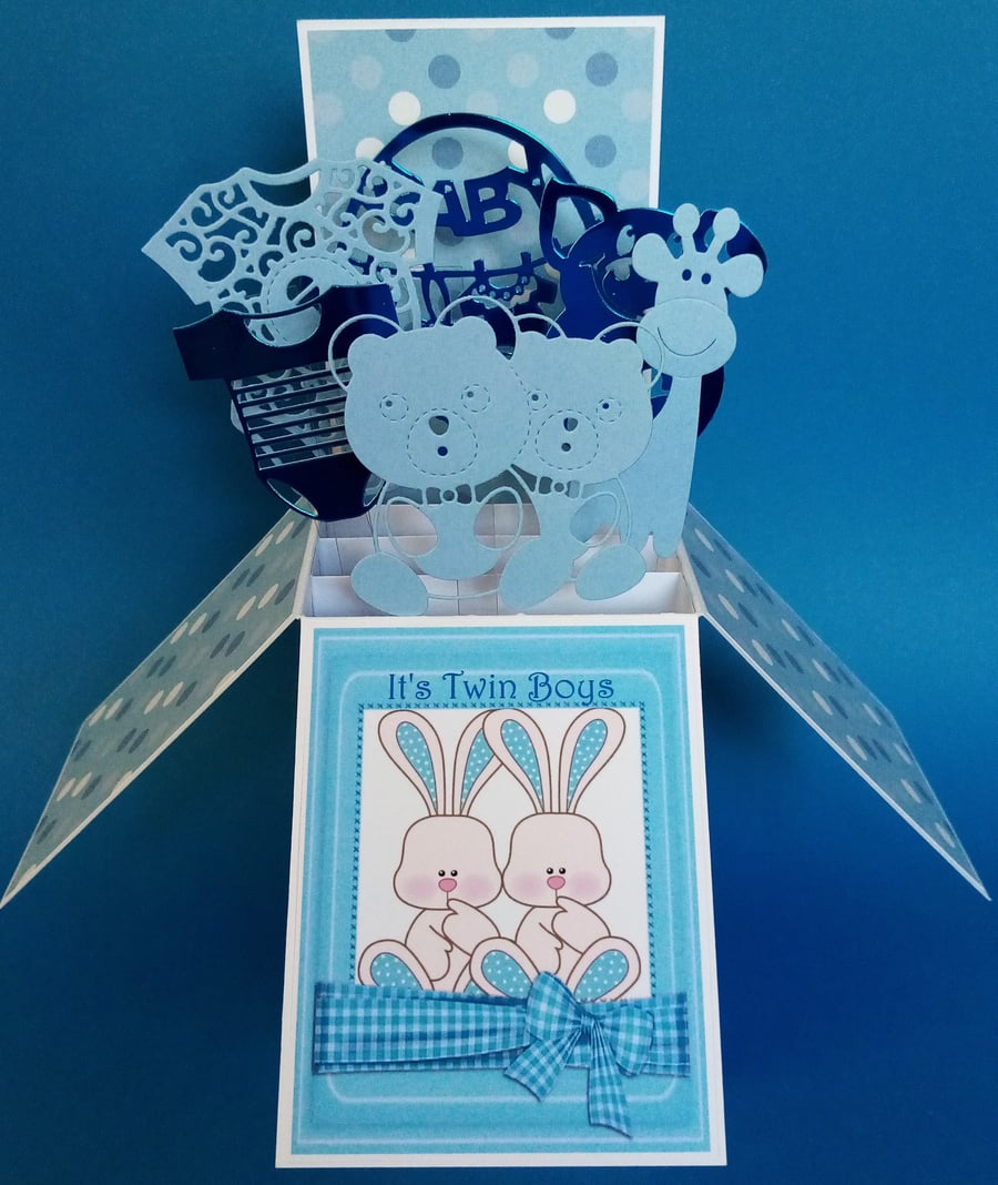 Twin Baby Boy's Card