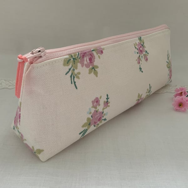 Pencil Case, Brush Case, Cosmetic Bag, Zipped Purse, Mothers Day Gift