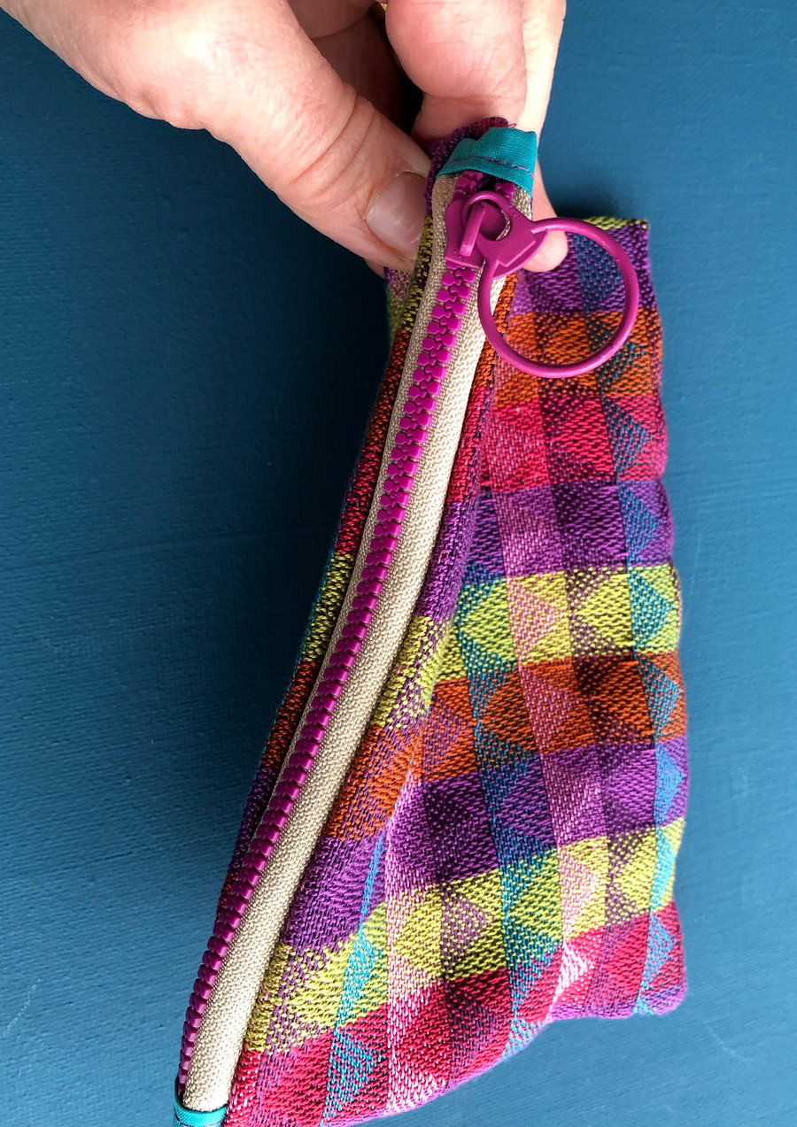 Colourful handwoven pouch