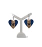 Bajan flag earrings, love Barbados, loveheart jewellery, caribbean queen,  - Image 5
