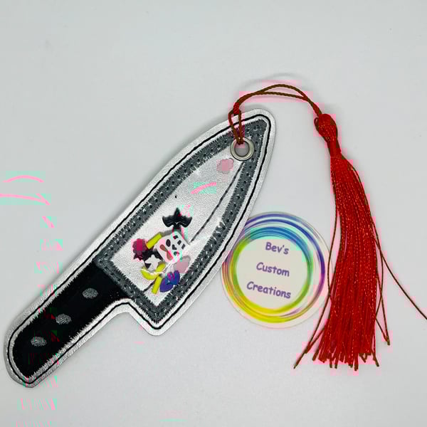 Knife shaker, Embroidered Bookmark,  