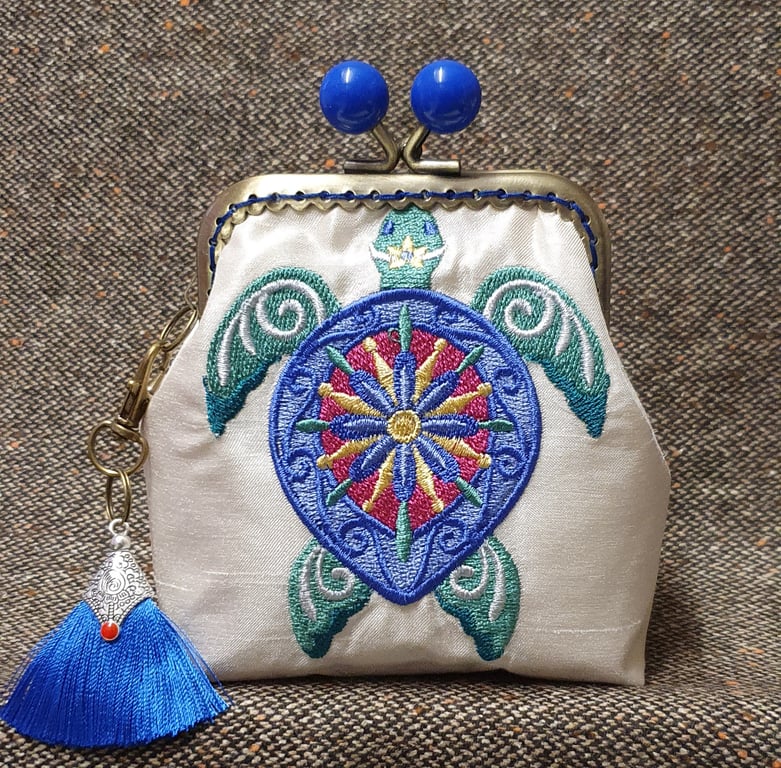 The Flower Power Sea Turtle Coin Purse