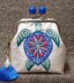 The Flower Power Sea Turtle Coin Purse
