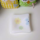 Fused Glass Floral Dish