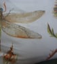  Pretty Cushion Dragonfly And Wildflower Printed Cotton Square 16Inches Zip  - Image 3