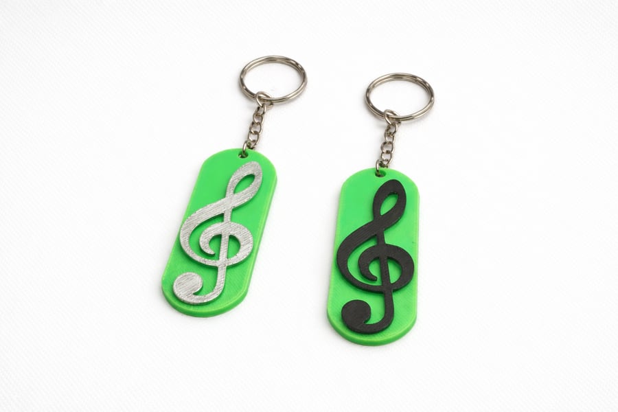 Treble Clef Keychain - Any 3 keychains for 5 - See our bundle listing