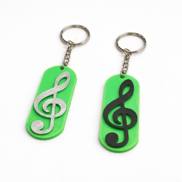 Treble Clef Keychain - Any 3 keychains for 5 - See our bundle listing
