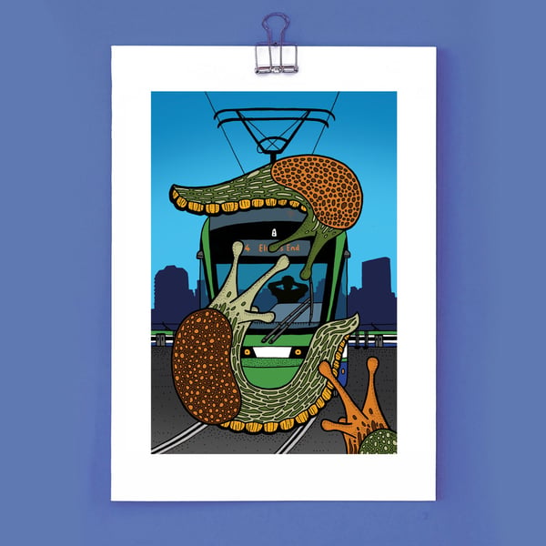 Croydon Sluglink (a British Transport Dystopia) - Giclee Print (Unframed)