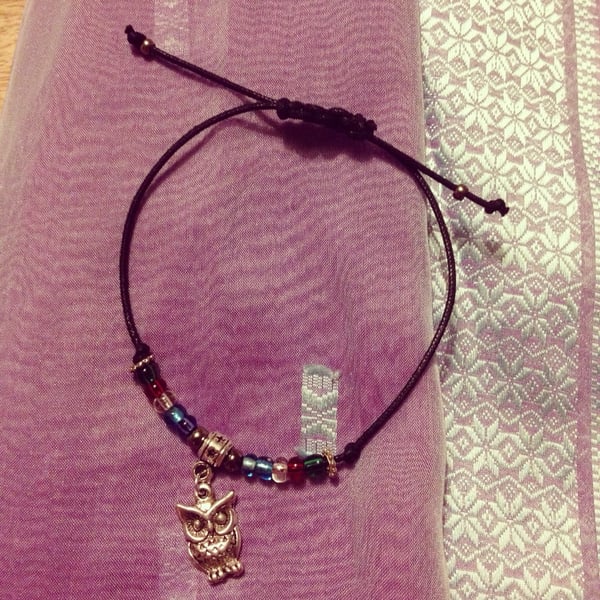 Owl charm bracelet