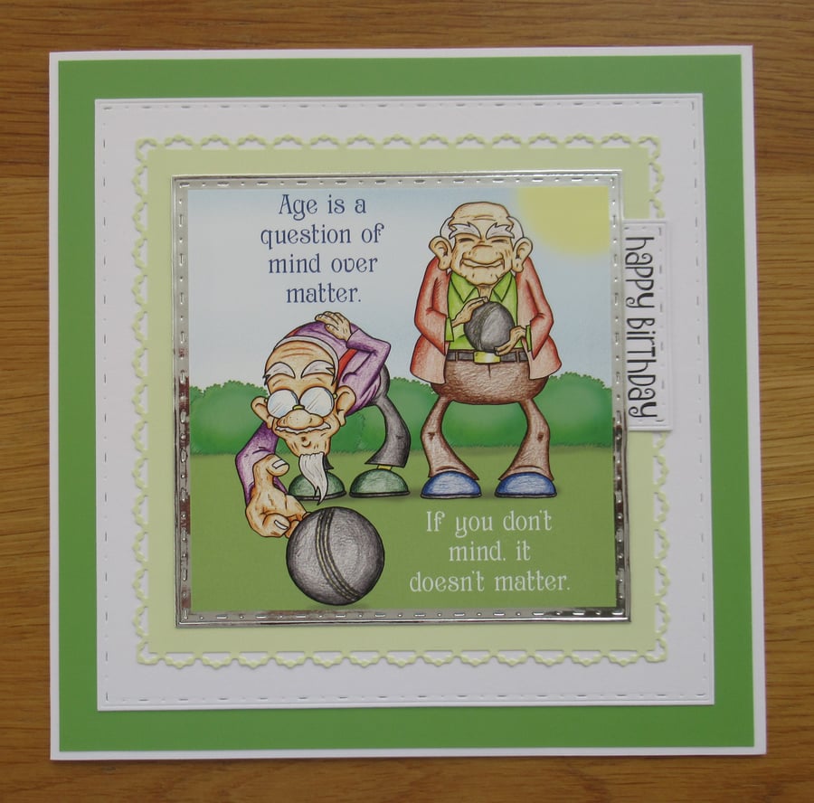 Time For Bowls - Large Birthday Card