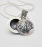 Sterling silver heart locket, swivel design - Image 2
