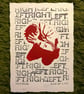 Confuzzled Lino Print A5