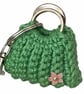 Keyring small crochet bag, very elegant accessory