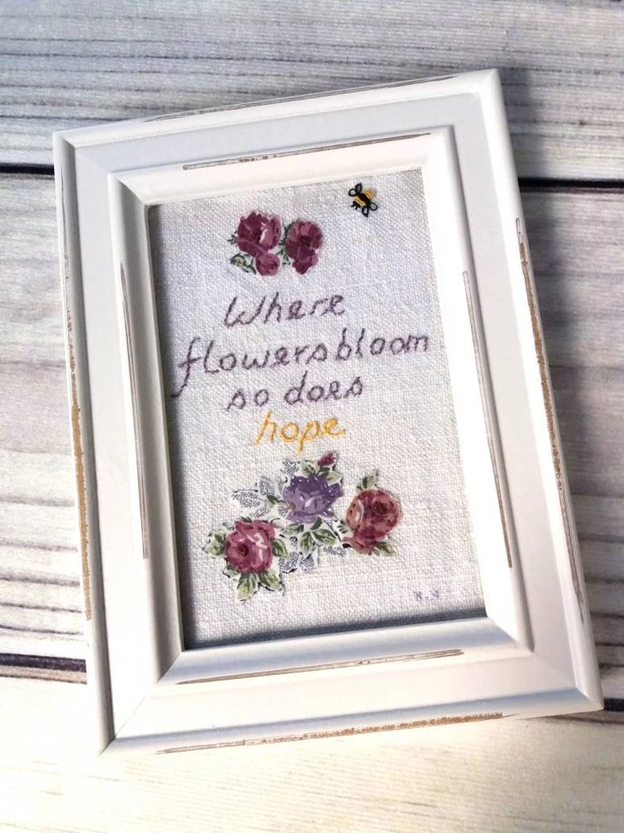 Embroidered Quote Picture