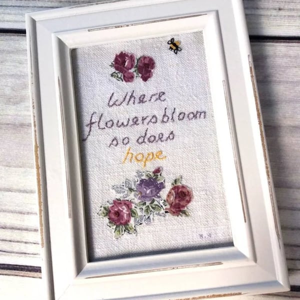Embroidered Quote Picture