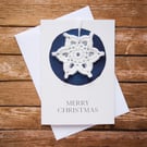 Crocheted Christmas Card – Christmas Tree Decoration Card – A6