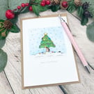 Christmas Tree Card - Christmas Greetings Card - Personalised