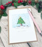 Christmas Tree Card - Christmas Greetings Card - Personalised