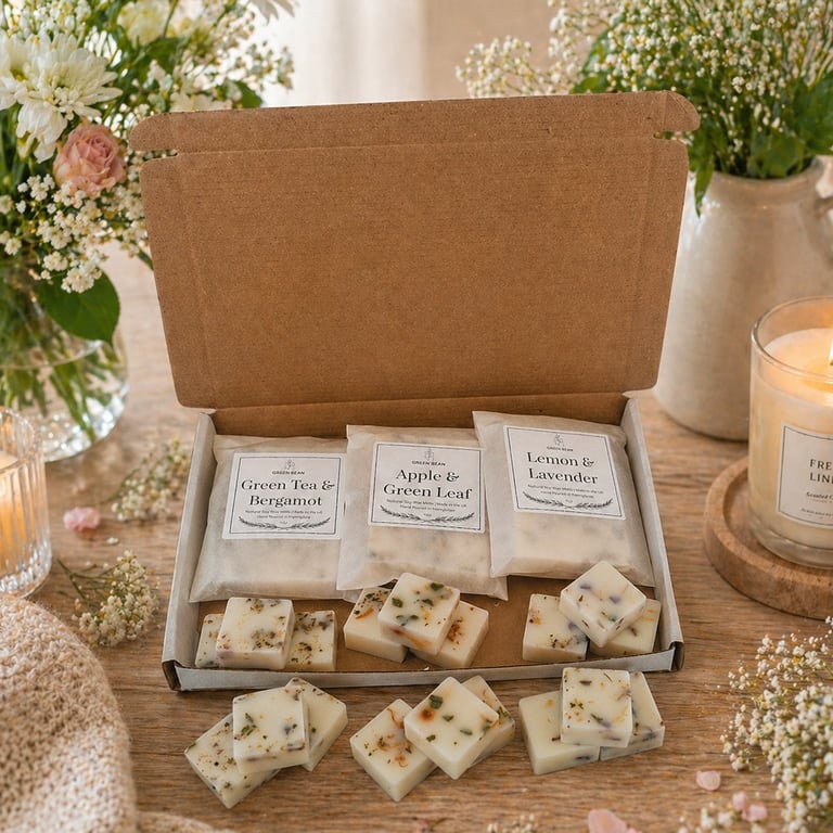 Wax Melt Collection Box - Choose from 11 scents - 3 x 70g - 100% Vegan Soy Wax