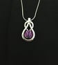 Mulberry Wine Teardrop Knot Pendant - Image 8