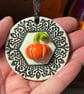 Fancy ceramic pumpkin hanging decoration - Image 4