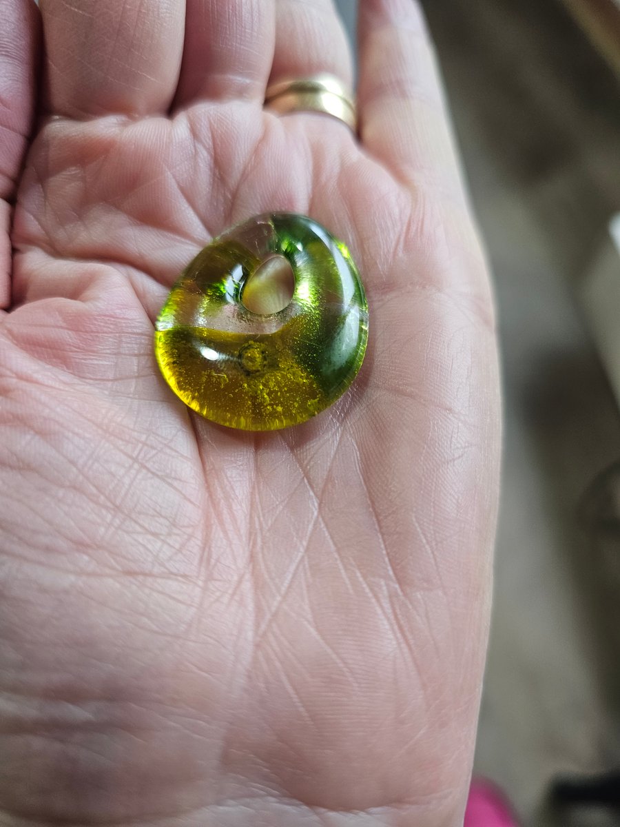 Fused Glass Teardrop Pendant - Small