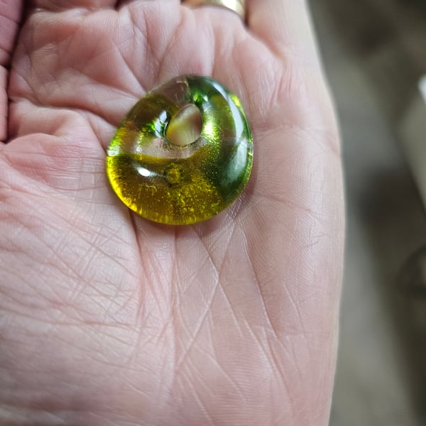 Fused Glass Teardrop Pendant - Small