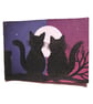 Cats in Long Distance Love ACEO - Perfectly Imperfect Small Acrylic Art - Image 2