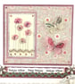 Large Handmade birthday card - alliums butterflies - beaded and textiles - Image 3