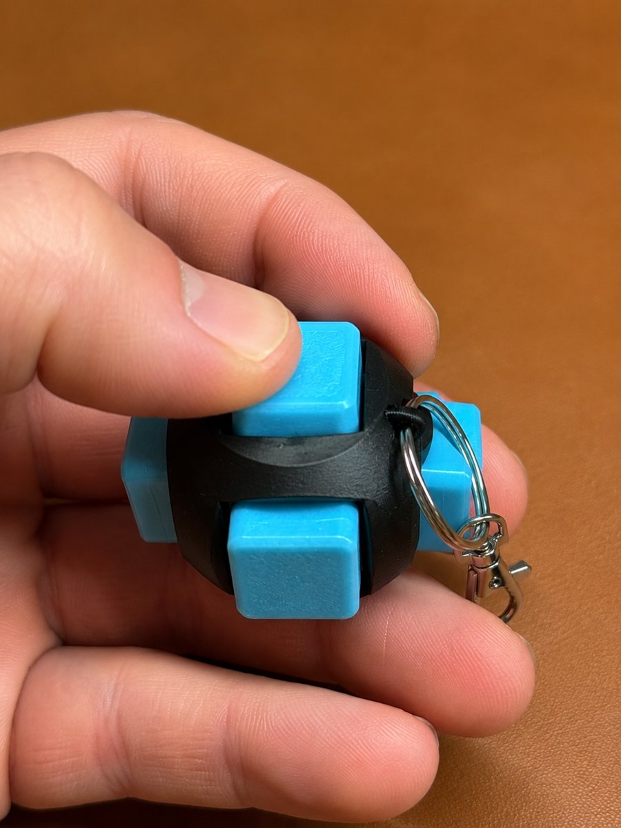 6 Button Clicker Keychain – Sensory Fidget Toy Stress ball
