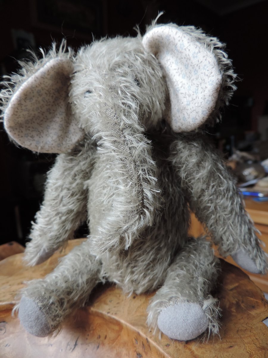 7.5 inch Vintage Style Mohair Collectable Elephant