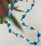 'Aimee' Blue & Green Resin Necklace 