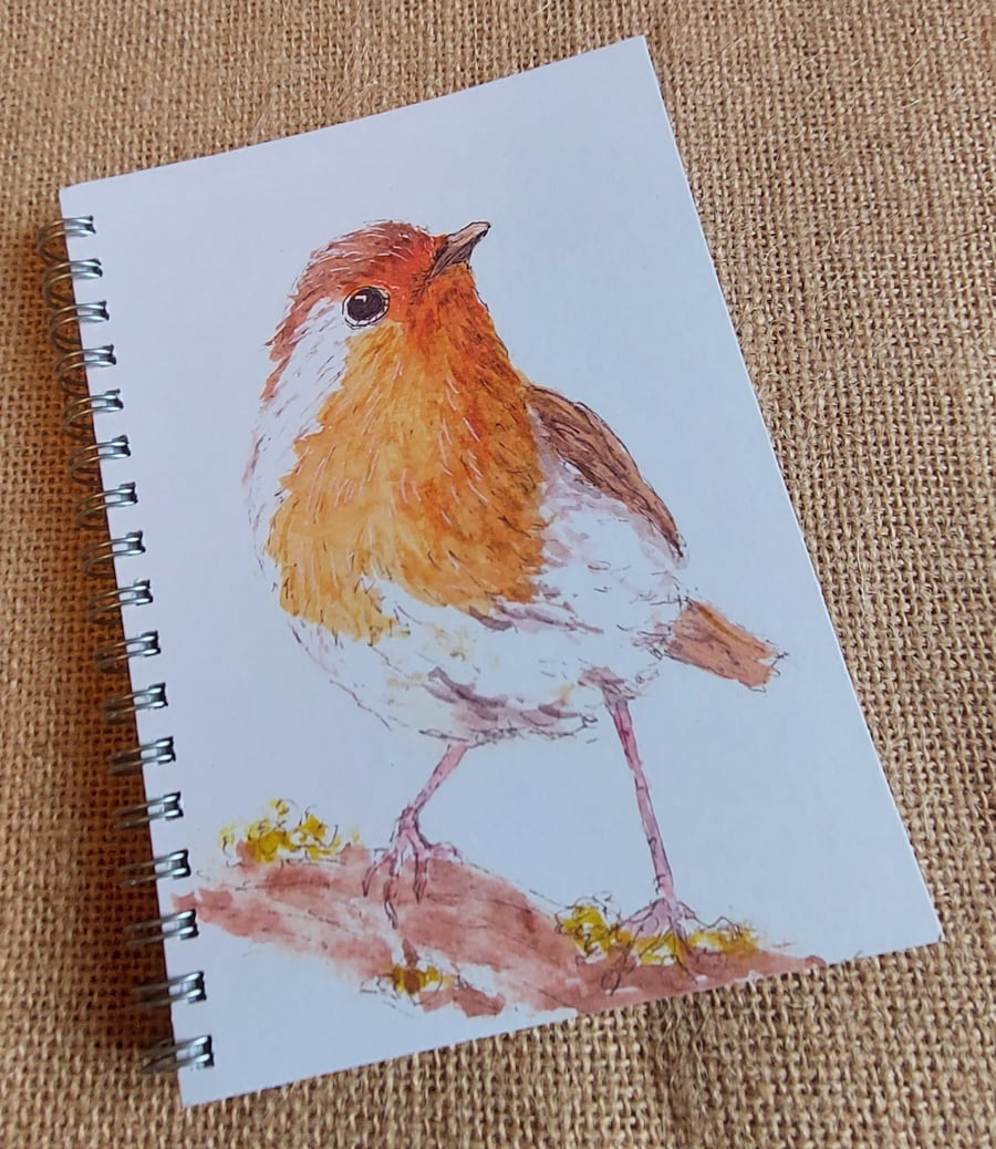 Spiral Notebook- Robin right facing