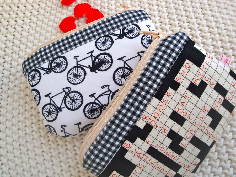 Cotton Purses - Bicycle - Crossword 