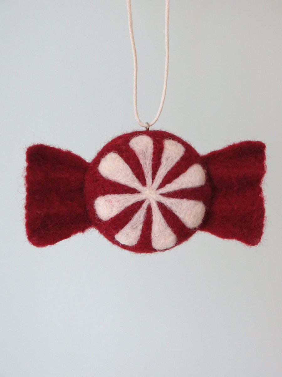 Seconds- Needle Felted Christmas Decoration (Sweetie)