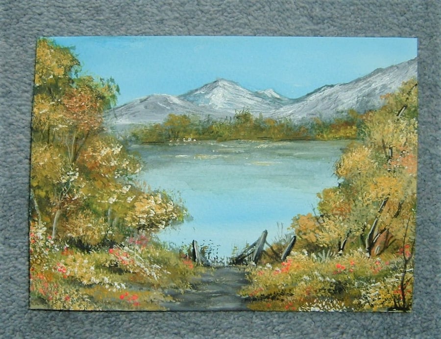 original art landscape painting ( ref F 262)