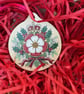 Tudor Rose Wooden Hanging Decoration – Tudor Christmas Ornament, British History