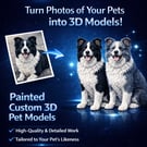 Personalised Pet Figurine from Photo – Unpainted