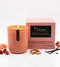 Hand-Poured Fruity Rhuberry Glow Soy Wax Candle - Premium Gift Boxed (300g) 50h