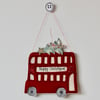 Christmas Red Bus - Hanging Decoration