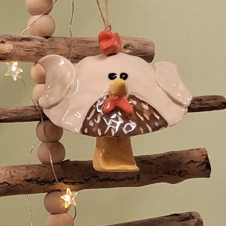 Ceramic chicken bell