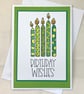 Green candles birthday card