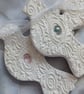 Handmade Embossed Clay Dove - Image 2