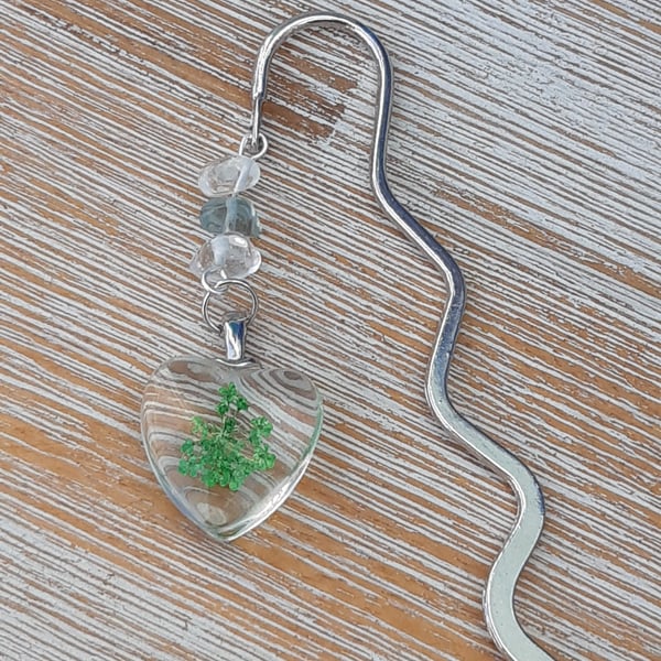 Heart crystal bookmark