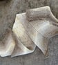 White and taupe baby blanket, crocheted baby blanket, newborn gift, unisex - Image 3
