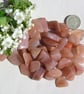 10 Peach Aventurine Crystal Polished Tumblestones, Craft, Mosaic, Grid, Chakra