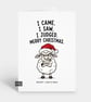 Funny Christmas Card - Grumpy Judgy Sheep - Image 1
