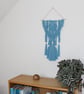  Butterfly Macrame Wall Hanging Handmade Cornflower Blue - Image 3