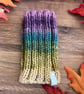 Dog Neck Warmer Snood Chunky - Handknit - Variegated Golds Greens Mauves - Image 3